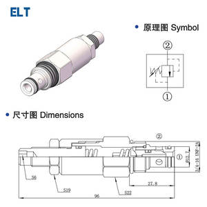 Cartouche de soupape de décharge hydraulique proportionnelle tubulaire à action directe DRV-08 personnalisable, directement du fabricant - Product Image 2