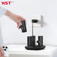 WST Mini Support Tail Power Bank Station d'accueil de charge Plug Power Banks 5000mAh pour Business Coffee Shop Library Guesthouse