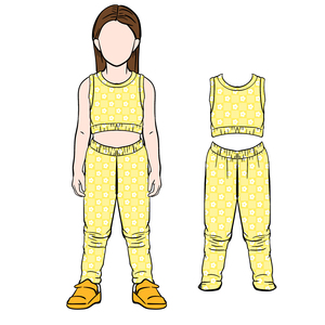 Ensemble gilet et pantalon long B13 pour filles, personnalisation rapide des motifs imprimés, vêtements pour bébés, ensemble gilet en coton - Product Image 2
