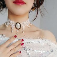Bijoux Gothiques Vintage, Collier Ras-de-Cou en Dentelle Personnalisé, Gros Collier Punk pour Femmes