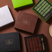Maßgefertigte Luxus-Schokoladengeschenkbox mit Einlage, Premium-Starrverpackung mit Deckel und Boden, mit Logo und Geschenktüte