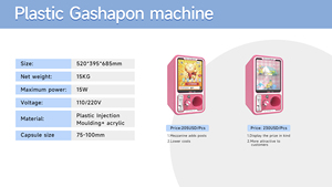 Originele fabrikant capsule speelgoed automaat mini twisted gacha gachapon automaat met muntinworp en kaartbetaling - Product Image 6