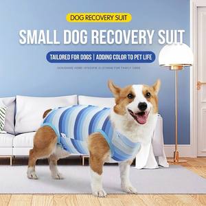 Traje de recuperación postquirúrgica <span class=keywords><strong>para</strong></span> <span class=keywords><strong>perros</strong></span> de algodón suave antiarañazos, alternativa al collarín E-collar, transpirable, <span class=keywords><strong>para</strong></span> razas pequeñas, fácil de poner. - Product Image 1
