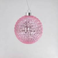 Boule de Noël en plastique transparente à facettes, idéale pour la décoration de l'arbre de Noël et de la maison