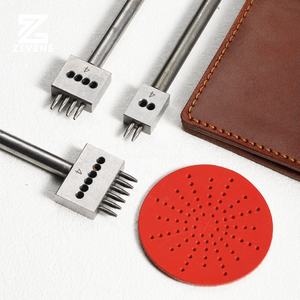DIY Perfo rated Round Stitching Punch Stahlwerk zeuge Leder Bastel werkzeuge 2/4/6/Prong 4mm Abstand Leder locher - Product Image 1