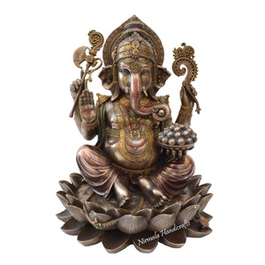 Ganesh statue PolyResin Lord Ganesha statue Ganpati indian god finugrine home decor showpiece - Product Image 1