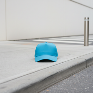 Gorra de béisbol cian de 6 paneles, de sarga, deportiva, formal, de malla, ajustada, unisex, casual, para primavera y verano, para adulto, con estampado en relieve común - Product Image 6