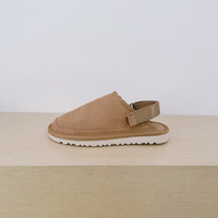 Nouvelles sandales d'été transfrontalières en cuir véritable pour femmes, à bout fermé et semelle plate, avec bride, grandes tailles