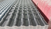 Tuiles de toit en résine synthétique ASA UPVC, couleur rouge brique, ignifuges, style américain, pour villas européennes, tuiles de toit solaires rouges