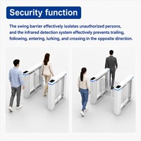 Barrera cilíndrica giratoria de acero inoxidable, anticolisión, para control de acceso de personas a la entrada y salida de oficinas y apartamentos.
