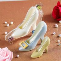 Moule à gâteau 3D en plastique en forme de chaussure en cuir homme/femme, outils de décoration de gâteaux, accessoires de pâtisserie maison DIY pour la fabrication de bonbons au chocolat et de créations en sucre