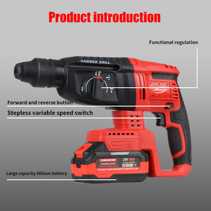 20V Wiederaufladbarer Bohrhammer, bürstenloser Industrie-/Heimwerker-Akku-Elektrohammer LDH01, Leistungsstarke Bohrhämmer - Product Image 6
