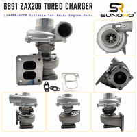 Pièces de machines de construction, turbocompresseur de bonne qualité 114400-3770 pour excavatrice ZX200, moteur 6BG1