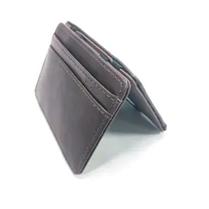 Newest Factory Hot Sale Custom Leather Card Holder Wallet Wallet Credit Card Holder With Money Clip With Elastic Band