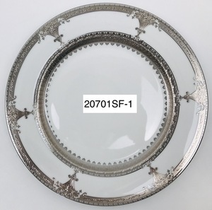 Platos de cena de cerámica clásicos florales ecológicos de oro en relieve de <span class=keywords><strong>China</strong></span> de hueso nuevo de alta calidad, borde de oro islámico para plato de fiestas - Product Image 3