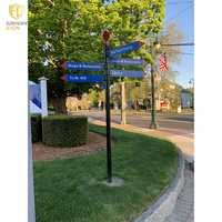 Panneau de signalisation directionnel extérieur en métal personnalisé pour centre commercial, hôtel, parc, zone commerciale