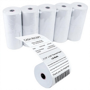 High Sensitive 80x60mm Thermal Receipt <b>Paper</b> Roll 50 Rolls/Carton For <b>Kitchen</b> Printing System - Product Image 2