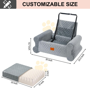 Coussin <span class=keywords><strong>de</strong></span> <span class=keywords><strong>voiture</strong></span> pour <span class=keywords><strong>chien</strong></span> doux et lavable, siège surélevé pliable pour animaux <span class=keywords><strong>de</strong></span> compagnie, pour grands chiens, transporteur <span class=keywords><strong>de</strong></span> voyage avec laisse <span class=keywords><strong>de</strong></span> sécurité pour SUV et <span class=keywords><strong>voiture</strong></span> - Product Image 2