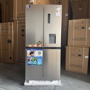 HUAZOS 4 Door <b>Fridge</b> Stainless Steel Cross With Water Dispenser Air Cooled No Frost <b>Compressor</b> 632L Stainless Steel <b>Fridge</b> - Product Image 1