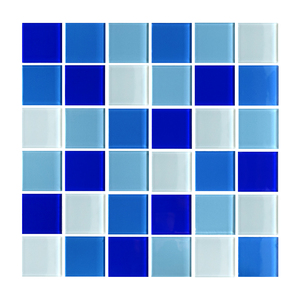 Bán Buôn Gạch Khảm Khảm Hình Vuông Màu Xanh Dương Kính Bể Bơi Giá Rẻ Cho Bể Bơi - Product Image 3