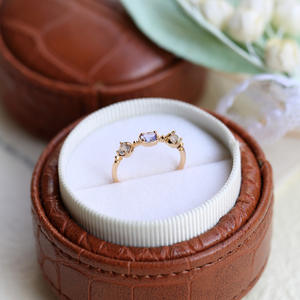 過去の現在未来3つの石都市女性月光女神ナチュラルタンザナイトラブラドライトDaintyバンドリング - Product Image 4