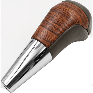 Pomo de palanca de cambios Sirui de cuero con textura de madera ergonómico para Toyota Prado Land Cruiser - Product Image 5