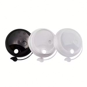 Couvercles transparents jetables en PP de 16 oz (500 ml) 90/98 mm avec ouverture facile anti-déversement pour gobelets à thé aux perles/thé au lait - Product Image 2