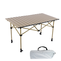 Table de camping pliante en fer ultralégère avec sac à dos pour les pique-niques de plage et la cuisine de voyage Matériau métallique