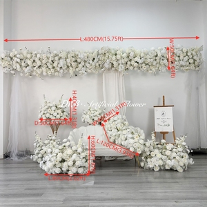 Factory Custom Size Silk Flower personalized flower background for Weddings Events & Celebrations Stage Display - Product Image 2
