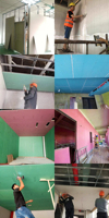 Profils en acier galvanisé pour la construction de plafonds en hôtel et en bureau, systèmes de plaques de plâtre en papier de 1 an, plaques de plâtre en gypse