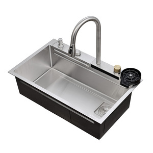 Évier carré multifonction en acier inoxydable de bonne qualité, <span class=keywords><strong>prix</strong></span> abordable, fait main, avec cascade intelligente, marque SIR, modèle pour <span class=keywords><strong>cuisine</strong></span> et salle de bain - Product Image 1