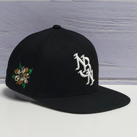 Servicio OEM, Diseño Personalizado, Logotipo Bordado, Gorra de 6 Paneles, 100% Algodón, Visera Plana, Gorra Snapback con Logotipo Bordado Personalizado