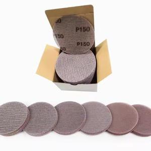 Disques abrasifs en maille rouge de 4 pouces (100 mm) sans poussière, disques abrasifs en filet pour le ponçage à sec du bois, du métal, du verre, du plastique - Product Image 4