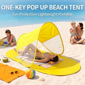 Tenda da Spiaggia Pop-up, Riparo Solare Portatile ad Apertura Rapida, Tenda Leggera per Campeggio e Vacanze al Mare - Product Image 2
