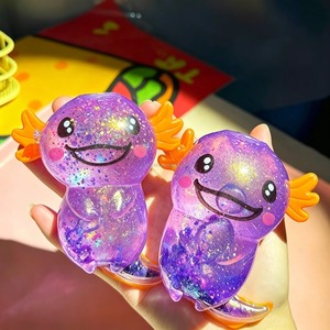 ของเล่นบีบมือรูปปลาอ็อกโทลทอล TPR สีทองประกายมุก ของเล่นบีบช้าๆ รูปสัตว์เหมือนจริง บรรเทาความเครียด ของเล่นบีบเล่น ขายส่ง - Product Image 2