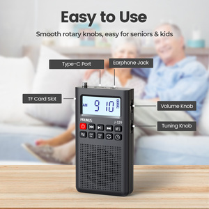 <span class=keywords><strong>Radio</strong></span> Portátil Mini PRUNUS, Reproductor MP3 Recargable con Batería, Temporizador de Apagado, Reproductor de Tarjetas SD, Pantalla, <span class=keywords><strong>Radio</strong></span> AM/FM - Product Image 3