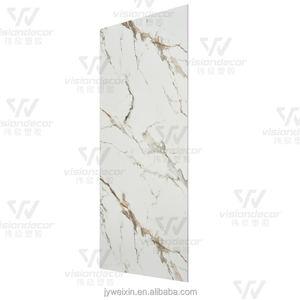 Mármol como panel <span class=keywords><strong>de</strong></span> pared <span class=keywords><strong>de</strong></span> ducha <span class=keywords><strong>de</strong></span> PVC <span class=keywords><strong>de</strong></span> 10mm <span class=keywords><strong>de</strong></span> espesor - Product Image 1