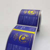 Étiquettes d'emballage personnalisé imprimé adhésif rouleau étiquette Art papier autocollant pour nourriture vinyle matériel pour emballage