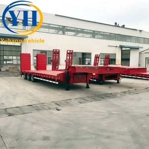 Remorque surbaissée de 60 tonnes à prix le plus bas de l'usine Yuhang à vendre |   Remorque surbaissée à trois essieux, remorque surbaissée à quatre essieux près de chez moi - Product Image 5
