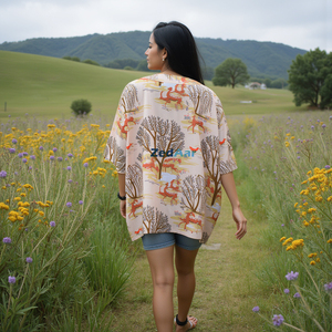 High Quality Luxury Elegant Casual Summer Autumn Short Woven Kimono Robe Sustainable Washable Sleepwear Homewear Latest Printed - Product Image 4