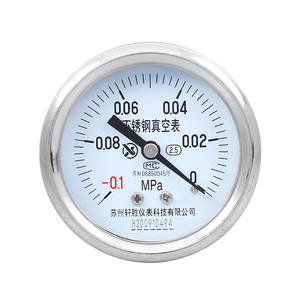 Suzhou XuanSheng Stainless Steel Vacuum <b>Gauge</b> Y60BF-Z 60mm -0.1MPa <b>Thread</b> Connection Pressure <b>Gauge</b> - Product Image 1