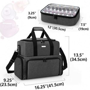 Échantillon gratuit : Organisateur de vernis à ongles pour 80 flacons et une lampe UV, étui à vernis à ongles avec 2 pochettes amovibles et accessoires de manucure - Product Image 6
