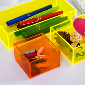 Caja de acrílico a medida, cajas de exhibición cuadradas rectangulares personalizadas, cubos de colores translúcidos, caja de almacenamiento de <span class=keywords><strong>maquillaje</strong></span> de joyería, contenedores de dulces - Product Image 3