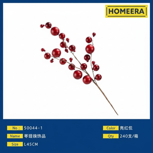 Decorazioni natalizie a colori assortiti L65CM ornamenti in vetro filo di plastica ricamato grafica festiva per la casa Baubles modello palline - Product Image 1