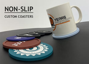 Posavasos de Goma de Silicona Ecológicos Promocionales Populares de 3 mm de Grosor, Redondos, Estilo Personalizado para Bebidas y Tazas - Product Image 4