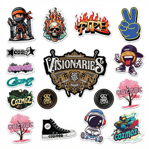 Autocollants personnalisés en vinyle PVC <span class=keywords><strong>d</strong></span>écoupé, résistants aux intempéries, durables, auto-adhésifs, imperméables, avec maquette <span class=keywords><strong>gratuite</strong></span> et motifs de dessins animés populaires - Product Image 1