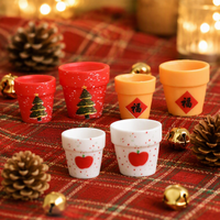 Pesona Resin Pot Bunga Mini Gaya Natal untuk Aksesori Buatan Tangan DIY Dekorasi Lanskap Miniatur