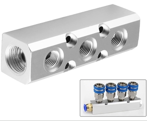 Tùy chỉnh khác nhau đa tạp Lưu lượng không khí thép không gỉ nhôm nhựa đa dạng khối cho khí nén thủy lực - Product Image 6