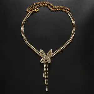 时尚珠宝项链宝石价格竞争力长包装链接魅力项链简约多功能女性项链