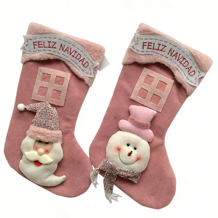 muñeco de nieve rosa